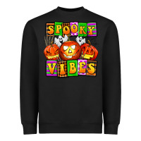 Black spooky vibes Heavyweight Sweatshirt - AdoDesignShop