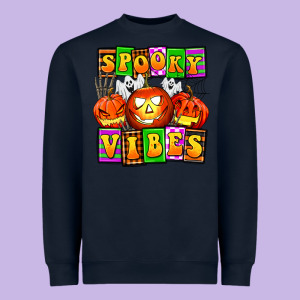 Spooky Vibes Heavyweight Sweatshirt Designed By Adodesignshop