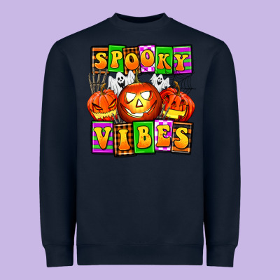 Spooky Vibes Heavyweight Sweatshirt Designed By Adodesignshop