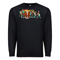 Black longhorn mama Premium Sweatshirt - AdoDesignShop