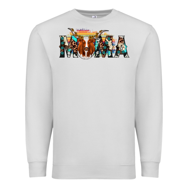 Longhorn Mama Premium Sweatshirt by AdoDesignShop | Teevron
