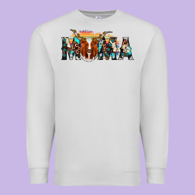Longhorn Mama Premium Sweatshirt Designed By Adodesignshop