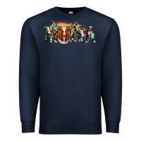 Navy longhorn mama Premium Sweatshirt - AdoDesignShop