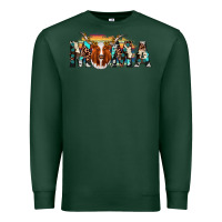 Sports Green longhorn mama Premium Sweatshirt - AdoDesignShop