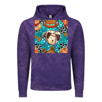 Cloud Purple dog coffee cups and food container with cowhide seamless pattern bbs Vintage Hoodie - BundleAndBundleShop