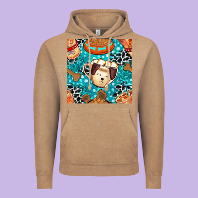 Dog Coffee Cups And Food Container With Cowhide Seamless Pattern Bbs Vintage Hoodie Designed By Bundleandbundleshop