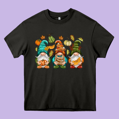 Fall Gnomes Heavy Core Tee Designed By Nancycooperartshop