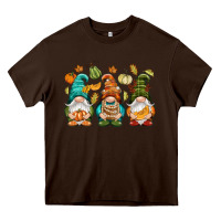 Chocolate Brown Fall gnomes Heavy Core Tee - NancyCooperArtShop
