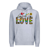 Heather Grey love is love Premium Hoodie - CowhideDigitalArt
