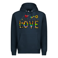 Navy love is love Premium Hoodie - CowhideDigitalArt