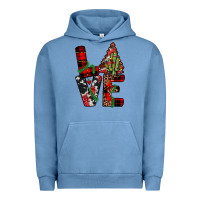Pigment Pebble Blue christmas love Urban Hoodie - JahusDesignShop