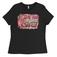 Black give boot to the cancer Ladies Tee - CowGirlArtShop