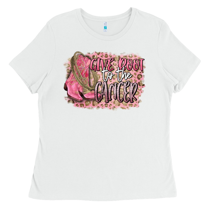 Give Boot To The Cancer Ladies Tee by CowGirlArtShop | Teevron