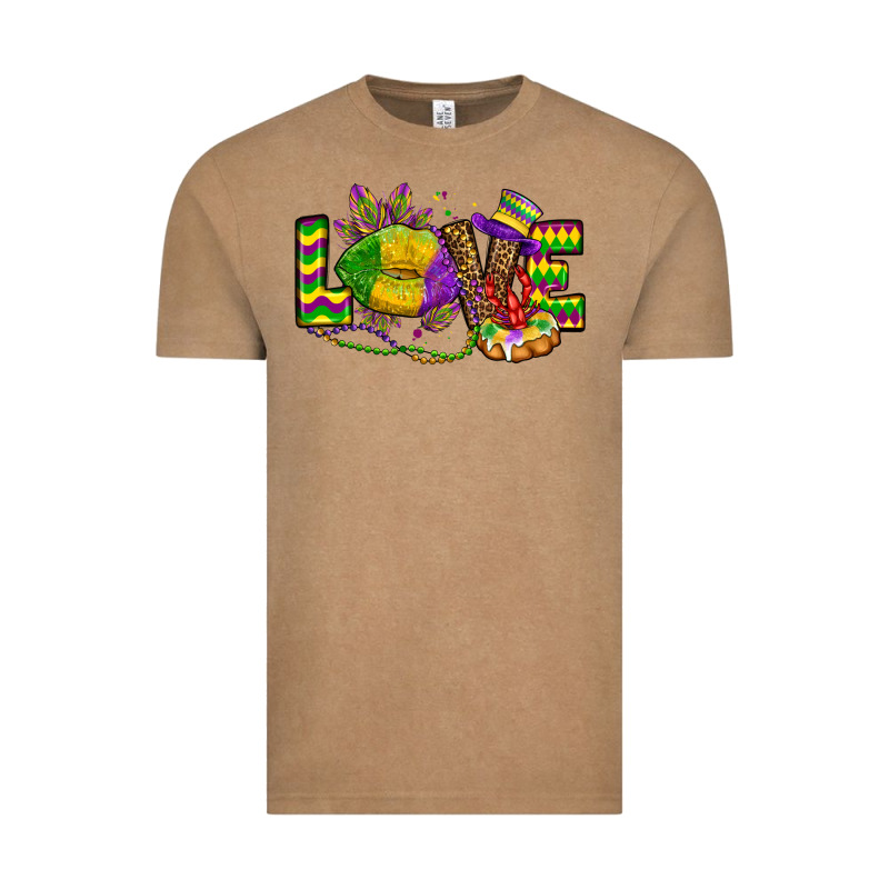 Love Lips Mardi Gras Vintage Tee by OliviaCreatesArt | Teevron