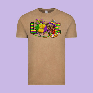 Love Lips Mardi Gras Vintage Tee Designed By Oliviacreatesart