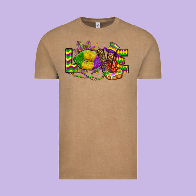 Love Lips Mardi Gras Vintage Tee Designed By Oliviacreatesart