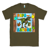 Army Green papa saurus Classic Tee - Artiststas