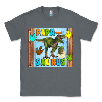 Charcoal Heather papa saurus Classic Tee - Artiststas