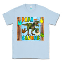 Dusty Blue papa saurus Classic Tee - Artiststas