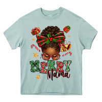 Arona merry mama afro messy bun Heavy Core Tee - texasbilliewilder