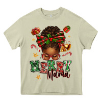 Mossy merry mama afro messy bun Heavy Core Tee - texasbilliewilder
