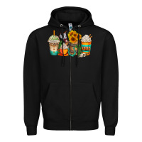 Black rodeo coffee cups Zipper Hoodie - AdoDesignShop
