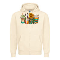 Sandshell rodeo coffee cups Zipper Hoodie - AdoDesignShop