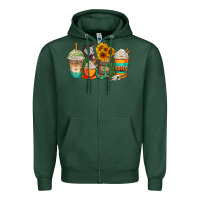 Sports Green rodeo coffee cups Zipper Hoodie - AdoDesignShop