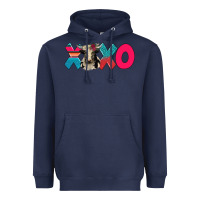 Navy xoxo holstein cow Heavyweight Hoodie - AdoDesignShop