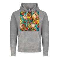 Cloud Rock honey and bee coffee cup with flowers and leopard seamless pattern bbs Vintage Hoodie - BundleAndBundleShop