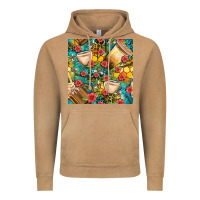 Vintage Camel honey and bee coffee cup with flowers and leopard seamless pattern bbs Vintage Hoodie - BundleAndBundleShop