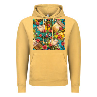 Vintage Mustard honey and bee coffee cup with flowers and leopard seamless pattern bbs Vintage Hoodie - BundleAndBundleShop