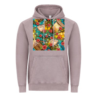 Vintage Zinc honey and bee coffee cup with flowers and leopard seamless pattern bbs Vintage Hoodie - BundleAndBundleShop