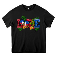 Black love haitian republic Heavy Core Tee - RanaPortraitStore
