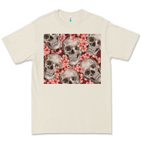 Bone skulls and flowers Premium Tee - TumblerDesignByShophia