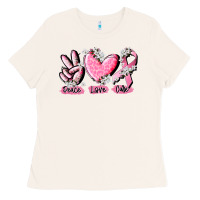 Bone peace love cure breast cancer Ladies Tee - CowGirlArtShop