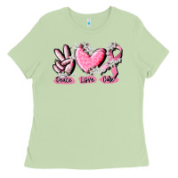 Matcha peace love cure breast cancer Ladies Tee - CowGirlArtShop
