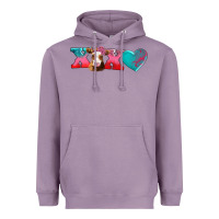 Lavender xoxo guarnsey cow Heavyweight Hoodie - AdoDesignShop