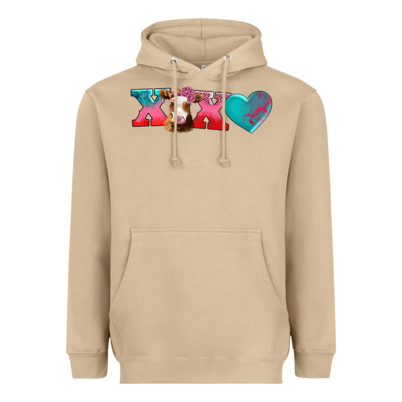Xoxo Guarnsey Cow Heavyweight Hoodie by AdoDesignShop | Teevron
