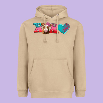 Xoxo Guarnsey Cow Heavyweight Hoodie Designed By Adodesignshop