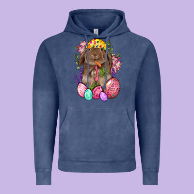 Rabbit And Carrot Easter Vintage Hoodie Designed By Bundleandbundleshop
