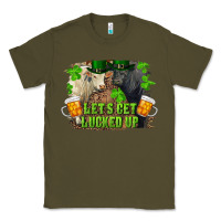 Army Green let's get lucked up charolais and black angus bull Classic Tee - RanaPortraitStore