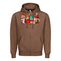 Chestnut baseball coffee cup Zipper Hoodie - AdoDesignShop