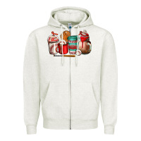 Oatmeal Heather baseball coffee cup Zipper Hoodie - AdoDesignShop