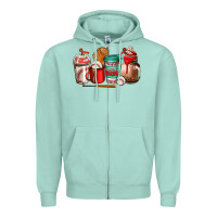 Seafoam baseball coffee cup Zipper Hoodie - AdoDesignShop