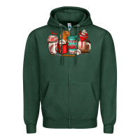 Sports Green baseball coffee cup Zipper Hoodie - AdoDesignShop