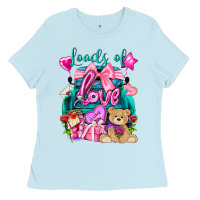 Baby Blue Loads of love truck Valentine's Day Ladies Tee - HowdyJamesFarm