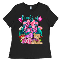 Black Loads of love truck Valentine's Day Ladies Tee - HowdyJamesFarm