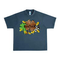 Midnight Navy St. Patrick's Day shamrocks Urban Heavy Tee - OliviaCreatesArt