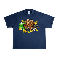 Navy St. Patrick's Day shamrocks Urban Heavy Tee - OliviaCreatesArt